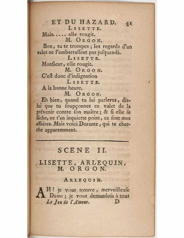 1730 : Le jeu de l’amour et du hasard