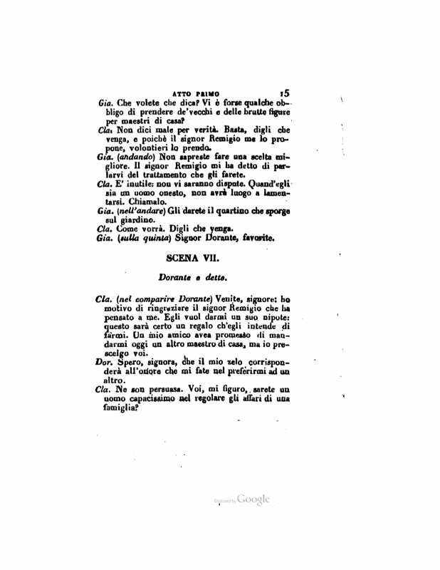 1833 : Le false confidenze