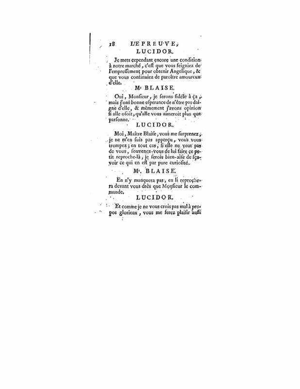 1740 : L’épreuve