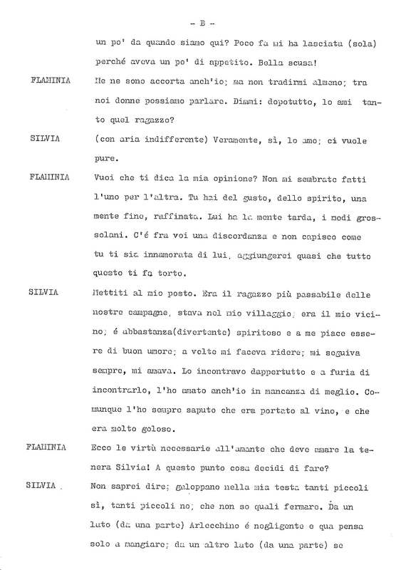 1978 : La doppia incostanza (Andrée Ruth Shammah) script