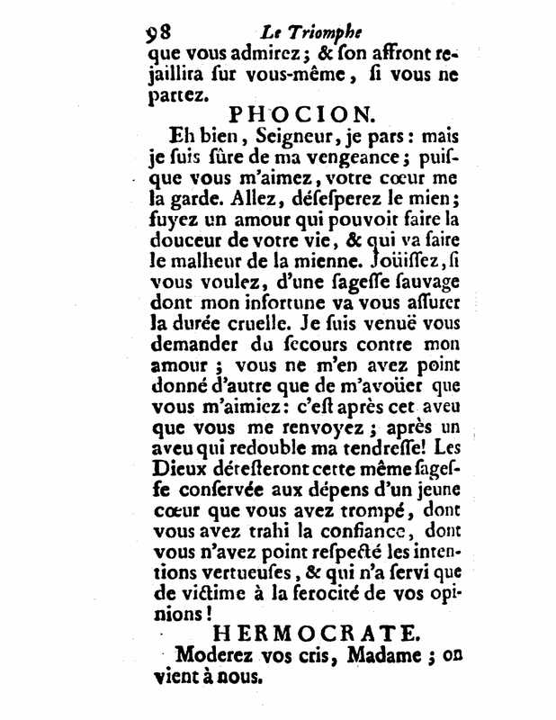 1732 : Le triomphe de l’amour