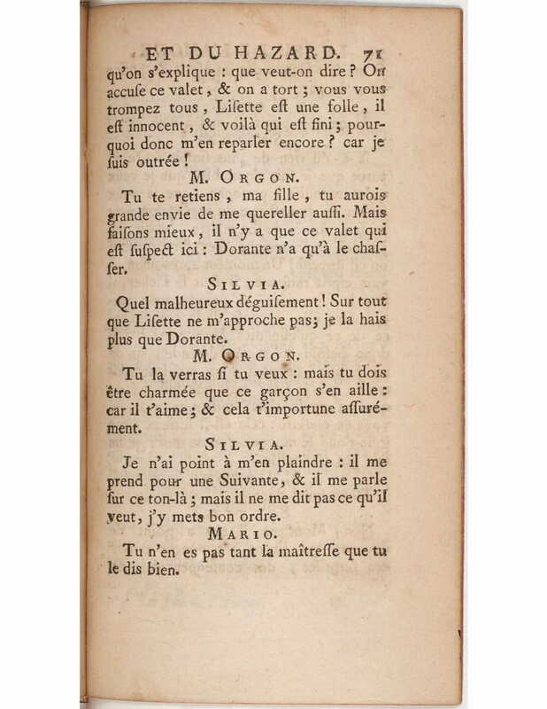 1730 : Le jeu de l’amour et du hasard