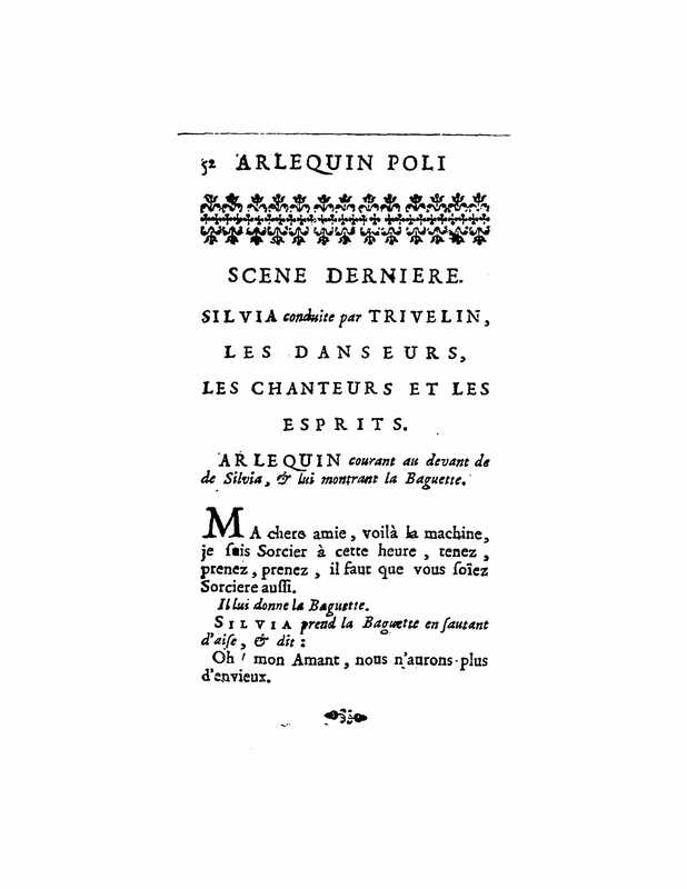 1723 : Arlequin poli par l’amour