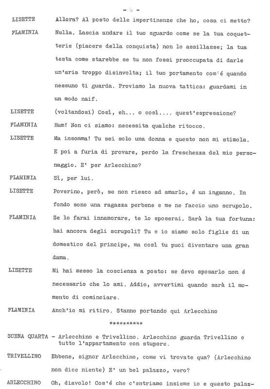 1978 : La doppia incostanza (Andrée Ruth Shammah) script