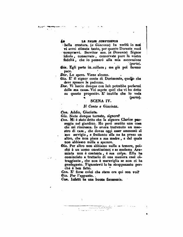 1833 : Le false confidenze