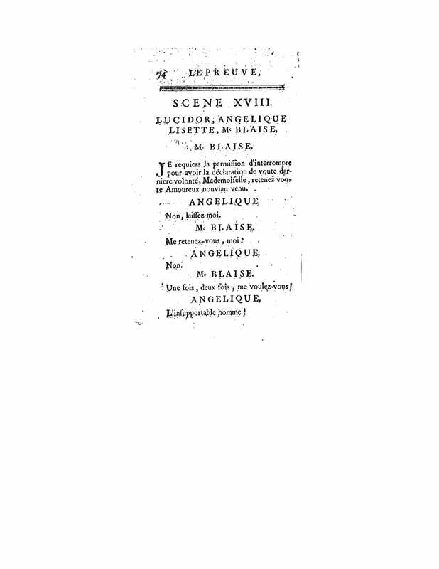 1740 : L’épreuve