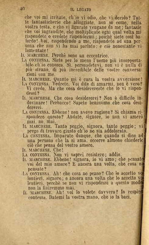 1907 : Il legato (Felicina Sacchetti Parvis)