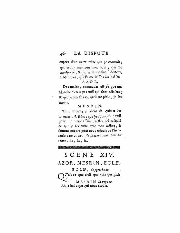 1747 : La dispute