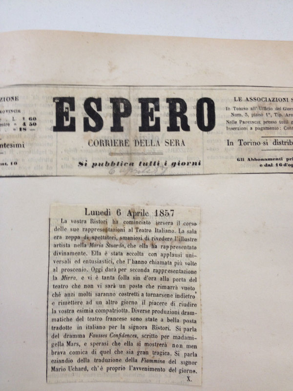 1857 : Le false confidenze, Revue de presse