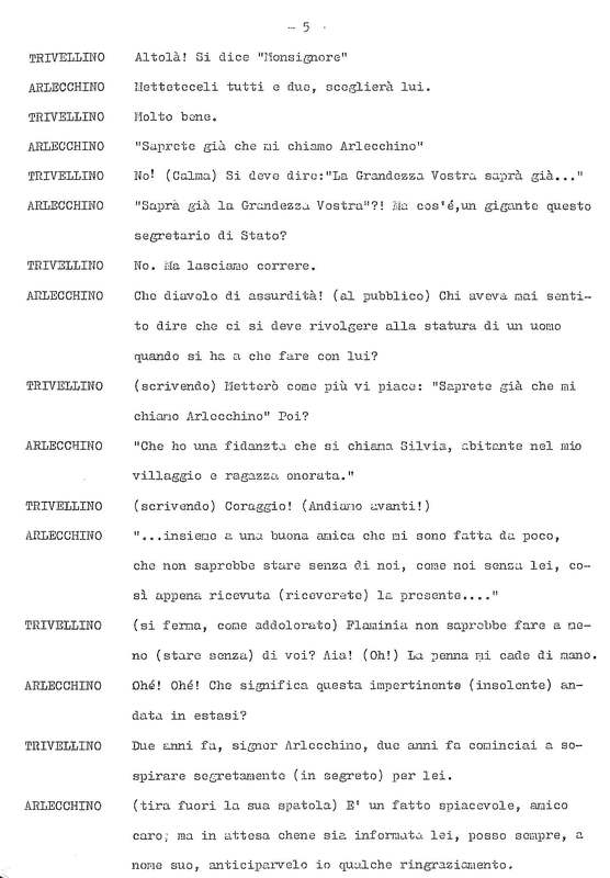 1978 : La doppia incostanza (Andrée Ruth Shammah) script