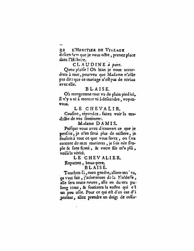 1729 : L’héritier de village
