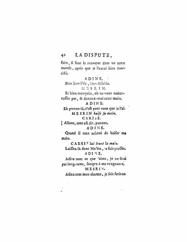 1747 : La dispute