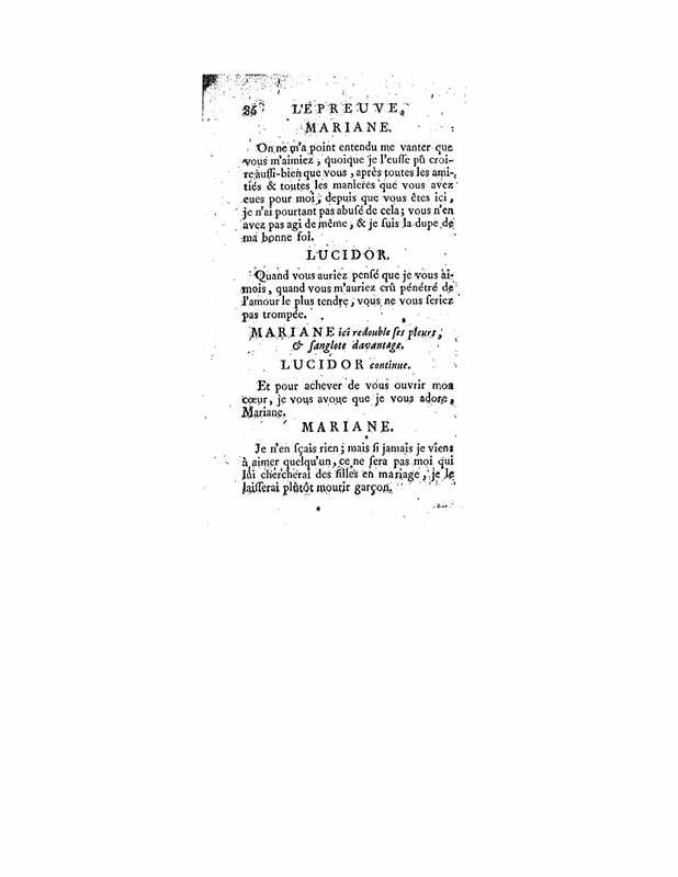 1740 : L’épreuve