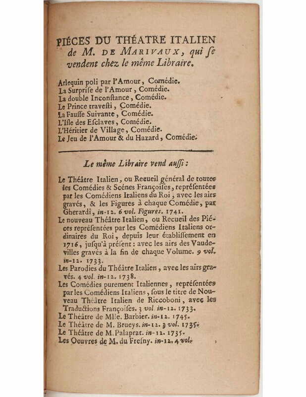 1730 : Le jeu de l’amour et du hasard