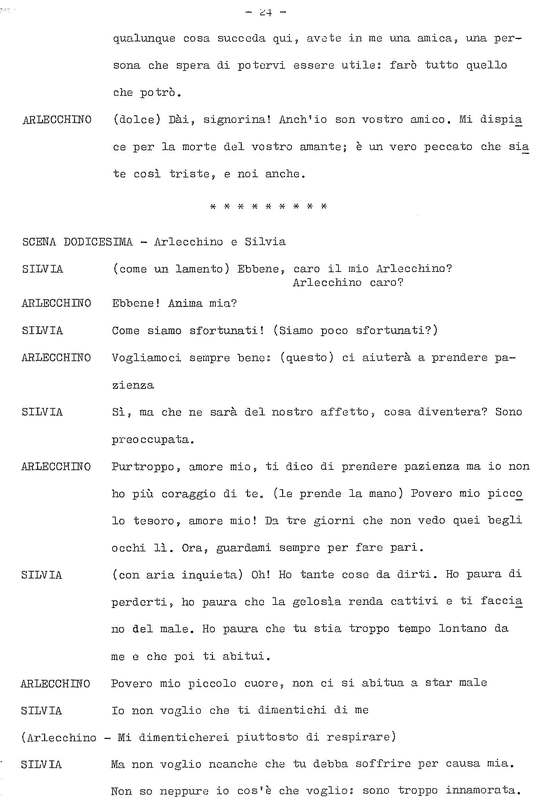 1978 : La doppia incostanza (Andrée Ruth Shammah) script