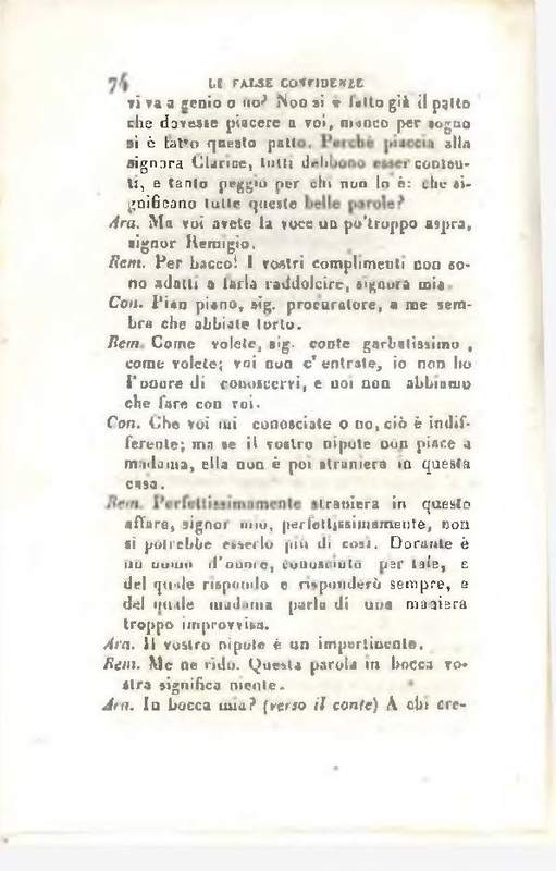 1829 : Le false confidenze [Salvatore Fabbrichesi, 1816]