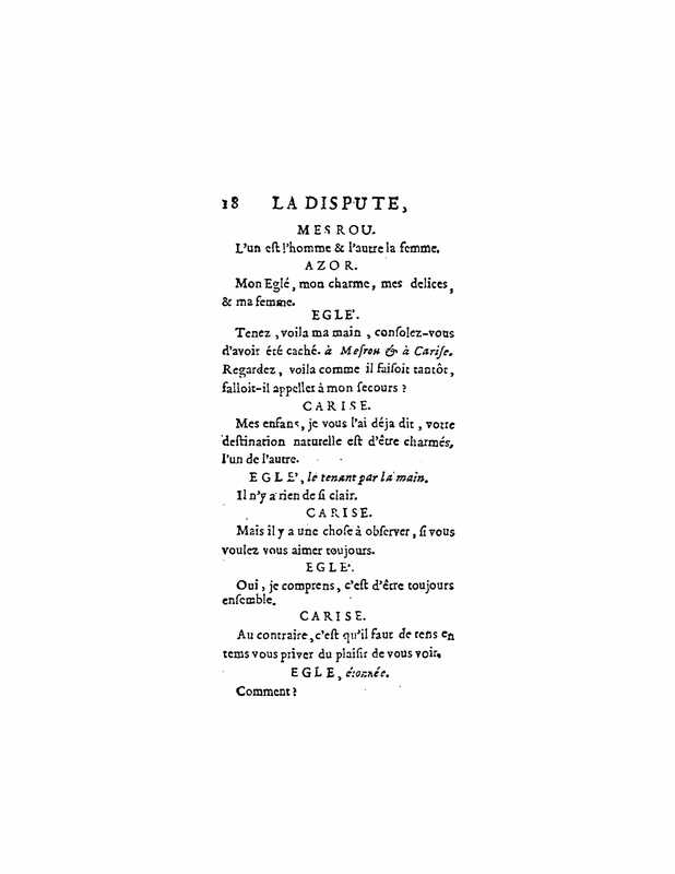 1747 : La dispute