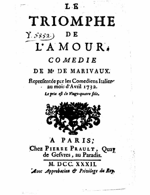 1732 : Le triomphe de l’amour