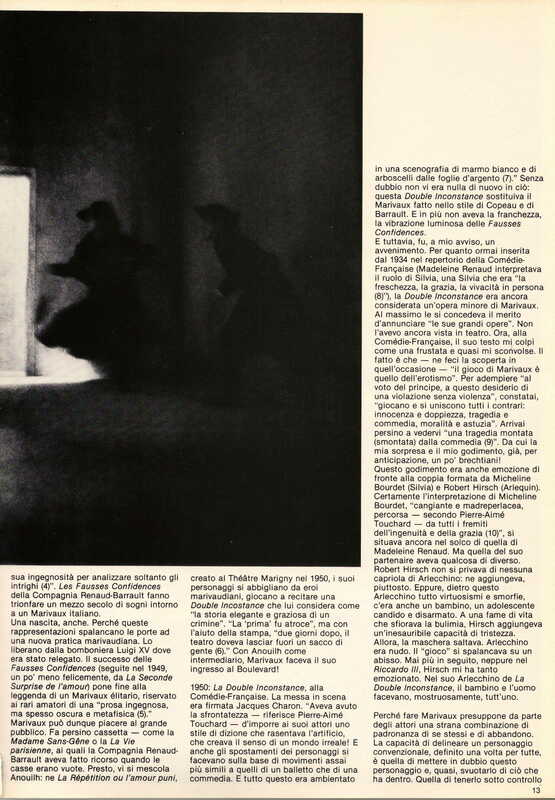 1985 : Il trionfo dell’amore, Programme