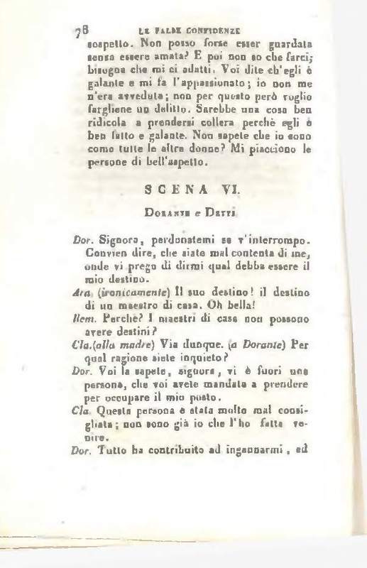 1829 : Le false confidenze [Salvatore Fabbrichesi, 1816]