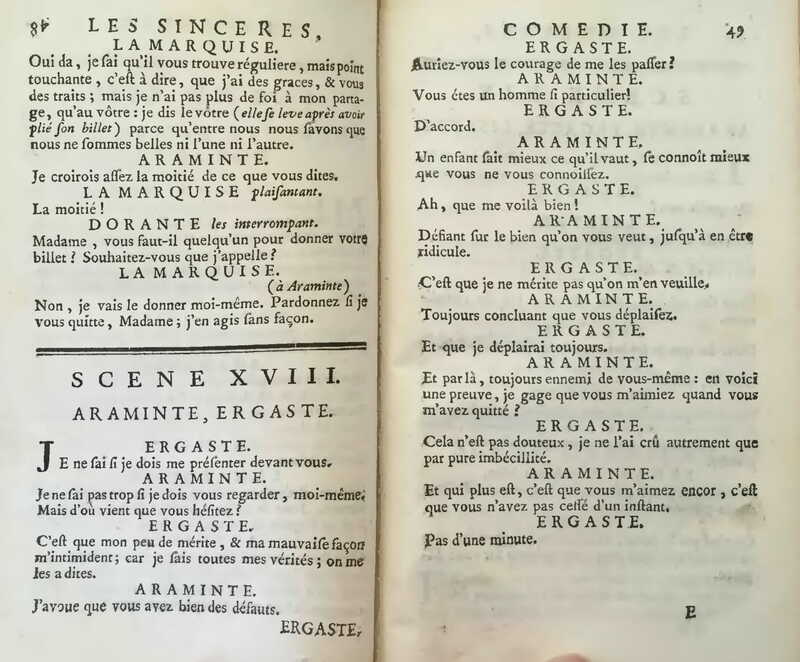 1739 : Les sincères