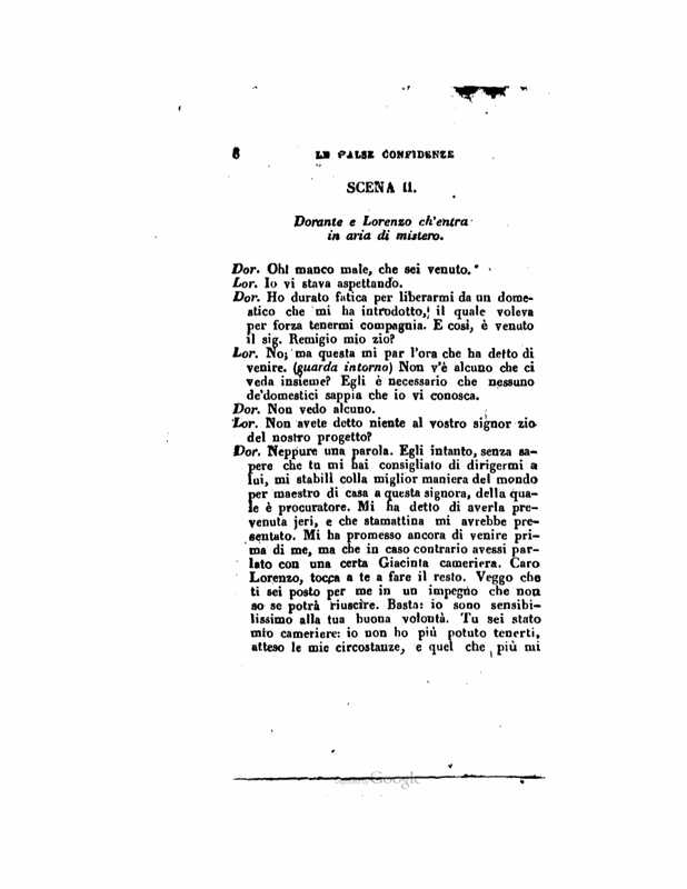 1833 : Le false confidenze