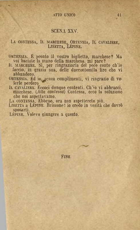1907 : Il legato (Felicina Sacchetti Parvis)