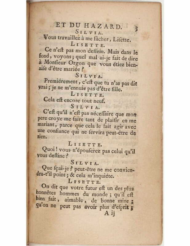 1730 : Le jeu de l’amour et du hasard