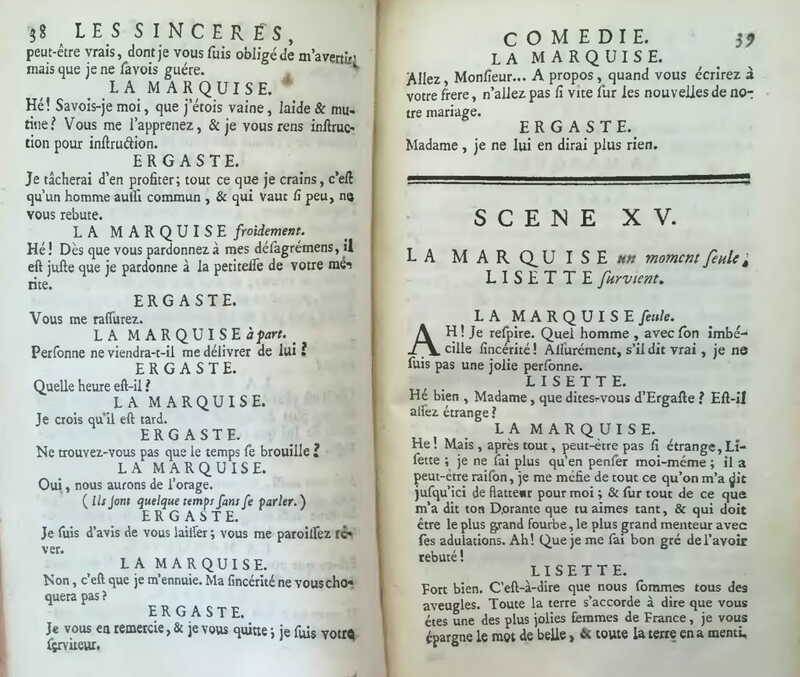 1739 : Les sincères