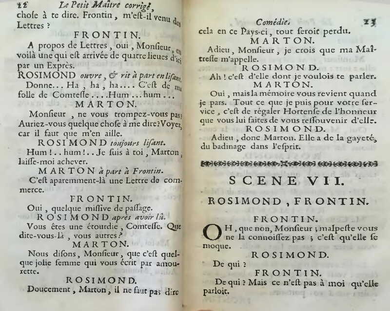 1739 : Le petit-maître corrigé