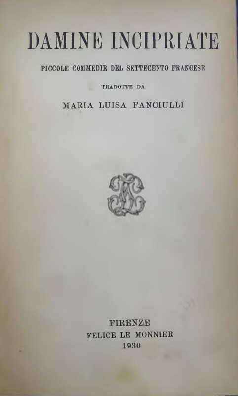 1930 : Il lascito (Maria Luisa Fanciulli)