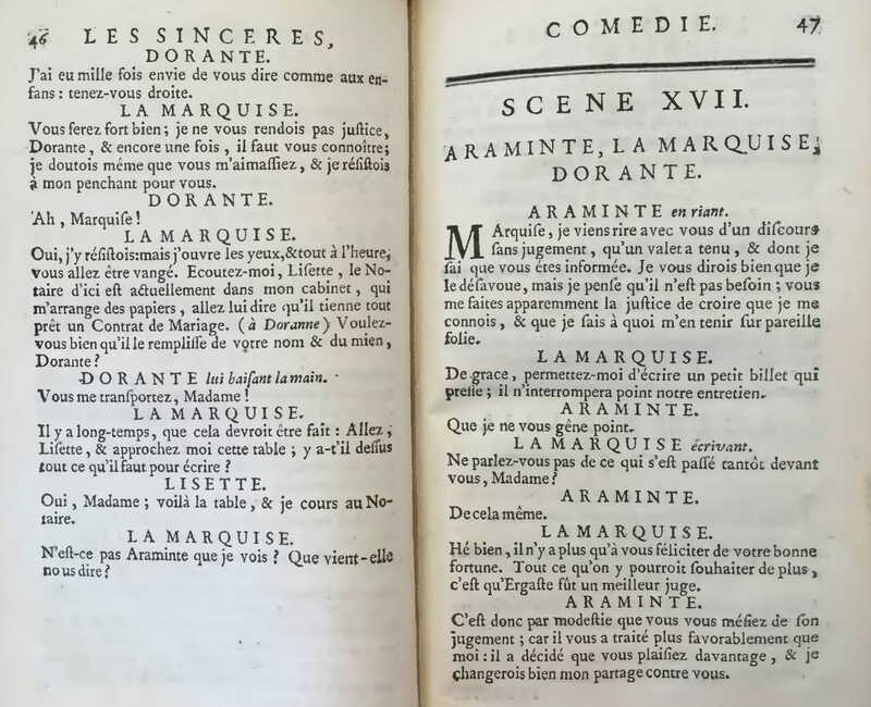 1739 : Les sincères