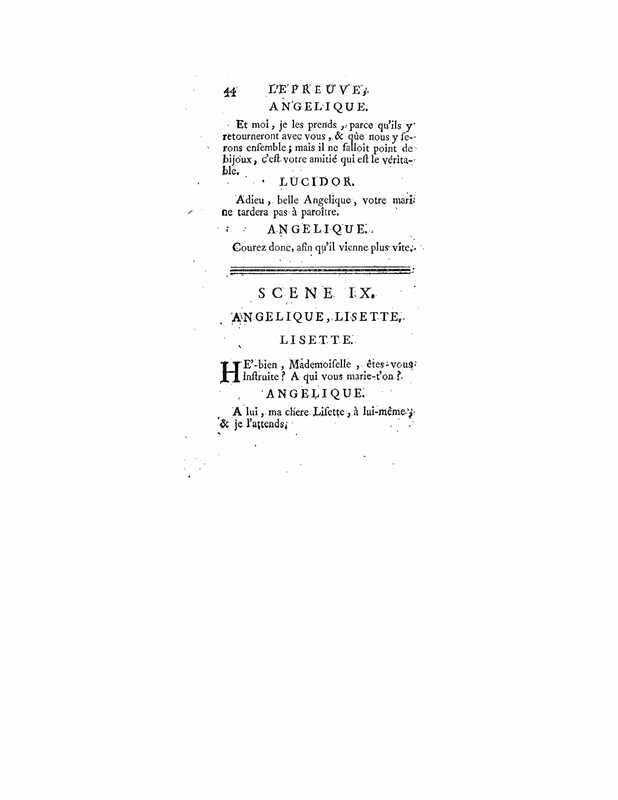 1740 : L’épreuve