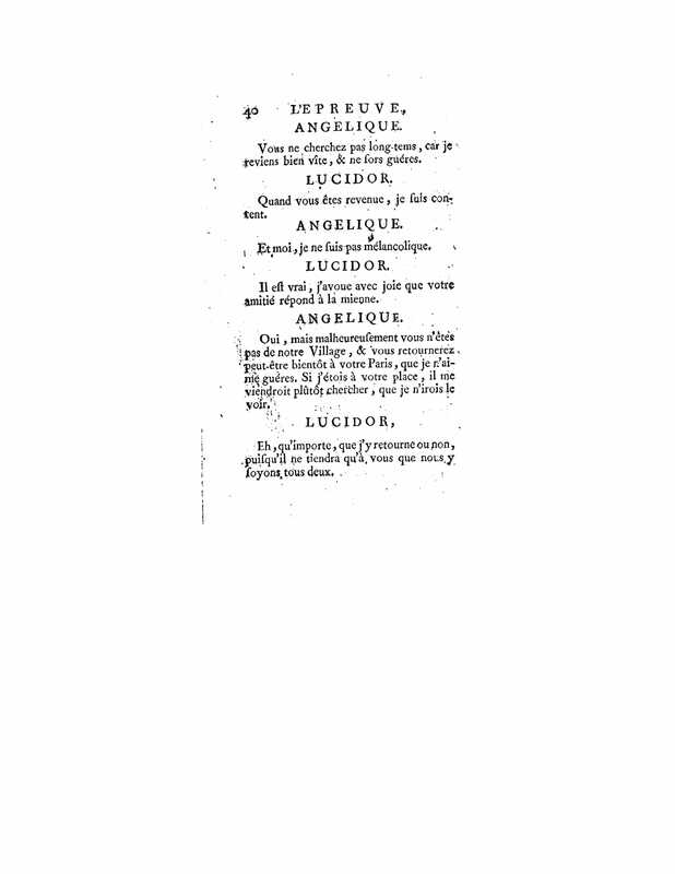 1740 : L’épreuve