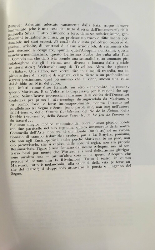 1979 : Arlecchino educato dall’amore (Giovanni Lombardo Radice) programme