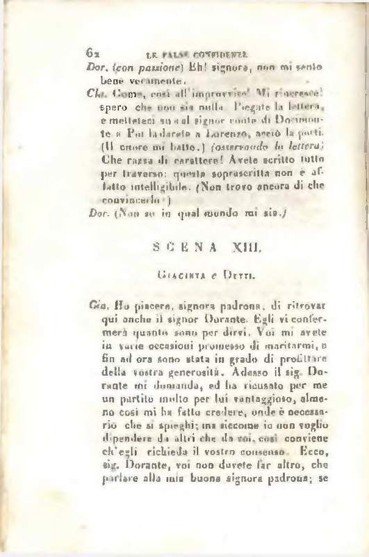 1829 : Le false confidenze [Salvatore Fabbrichesi, 1816]