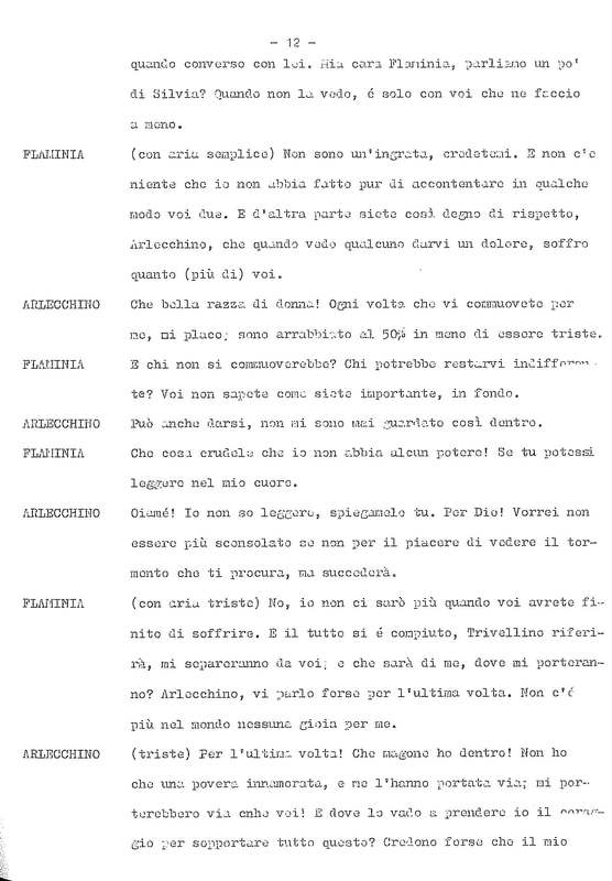 1978 : La doppia incostanza (Andrée Ruth Shammah) script