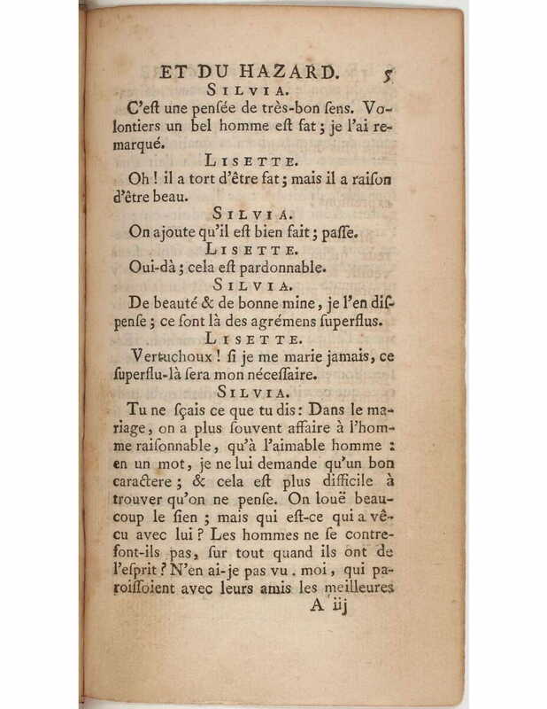 1730 : Le jeu de l’amour et du hasard