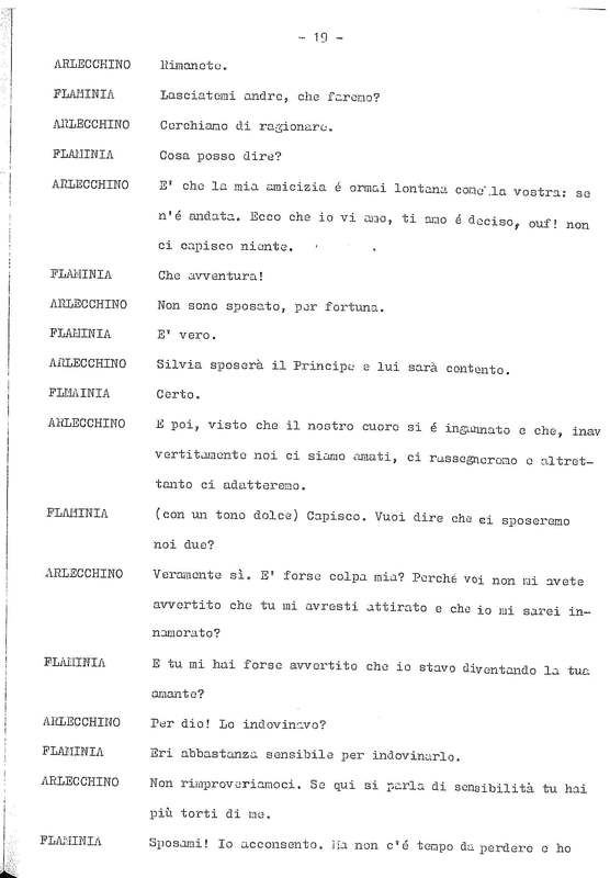 1978 : La doppia incostanza (Andrée Ruth Shammah) script