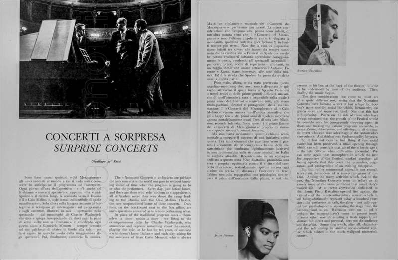 1971 : La finta serva ovvero il furbo punito, Programme du Festival de Spoleto
