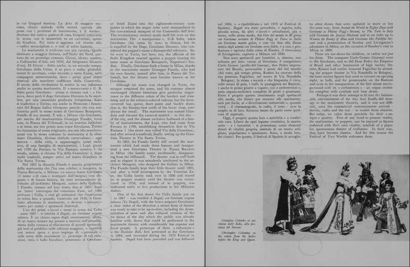 1971 : La finta serva ovvero il furbo punito, Programme du Festival de Spoleto