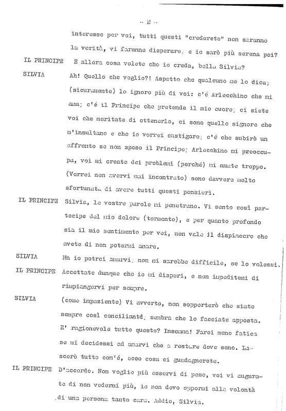 1978 : La doppia incostanza (Andrée Ruth Shammah) script
