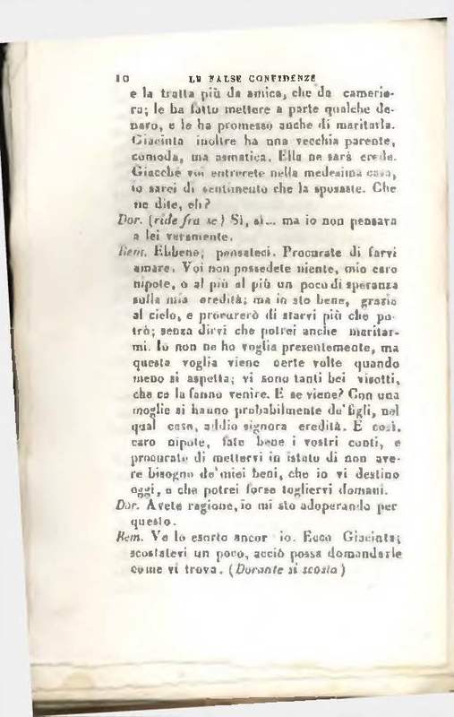 1829 : Le false confidenze [Salvatore Fabbrichesi, 1816]