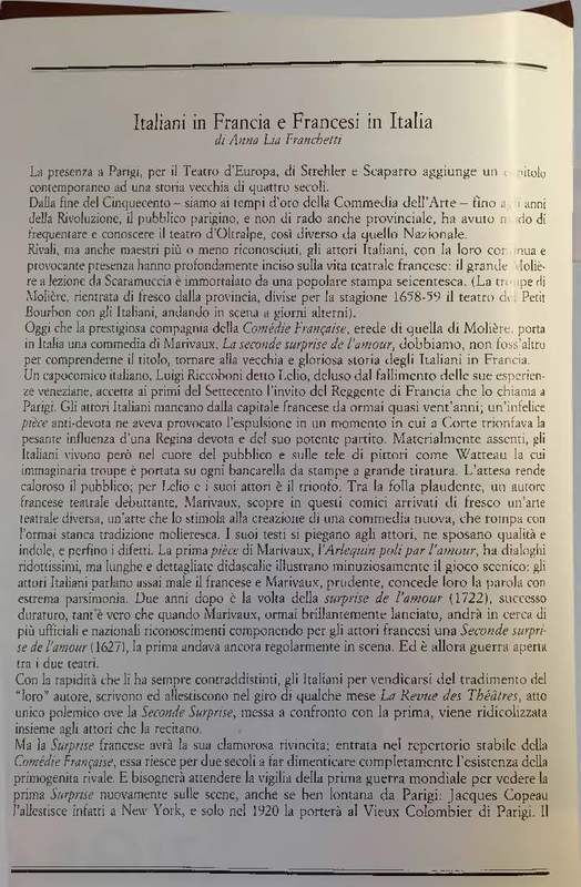 1983 :La seconda sorpresa dell’amore (Piero Colombi, Anna Lia Franchetti)