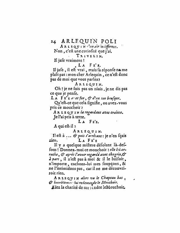 1723 : Arlequin poli par l’amour