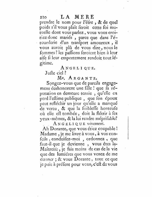 1735 : La mère confidente