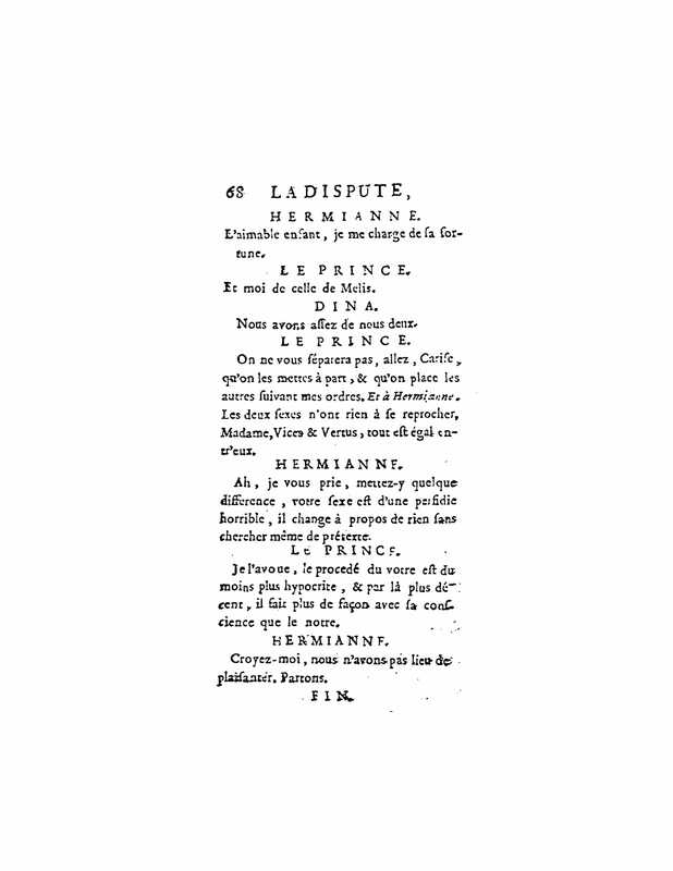 1747 : La dispute