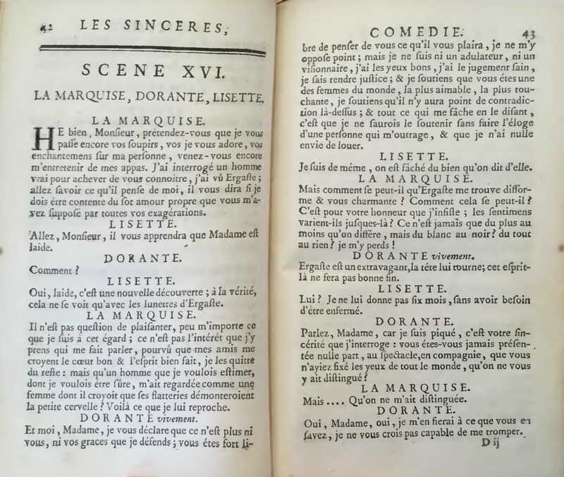 1739 : Les sincères