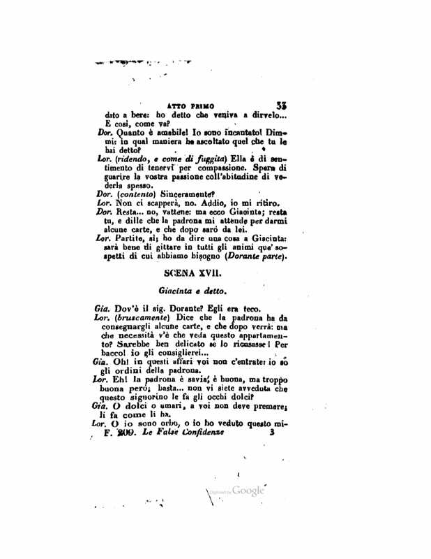 1833 : Le false confidenze