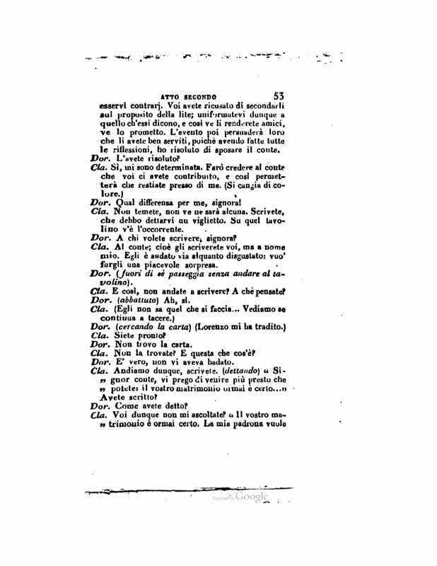 1833 : Le false confidenze